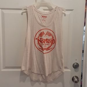 Cream Luck Brand Red Norton Logo Size Large